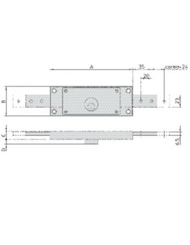 Serrure horizontale pour rideau métallique