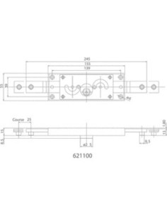 Serrure rideau métallique profil européen PREFER JPM 2