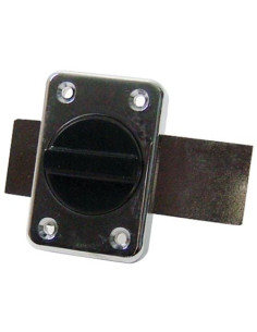 Verrou targette de WC Zamak chromé satiné 2