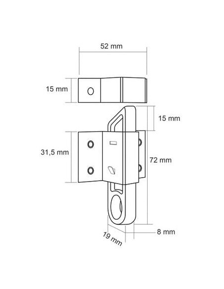 Loqueteau à douille