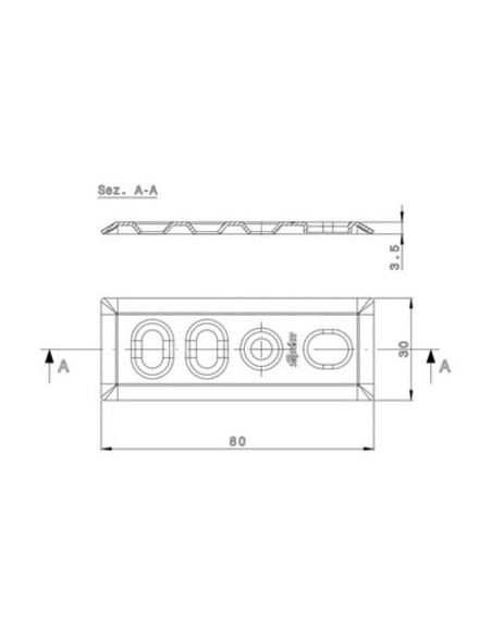 Gâche pour verrou Fapim En applique 3734 - FAPIM