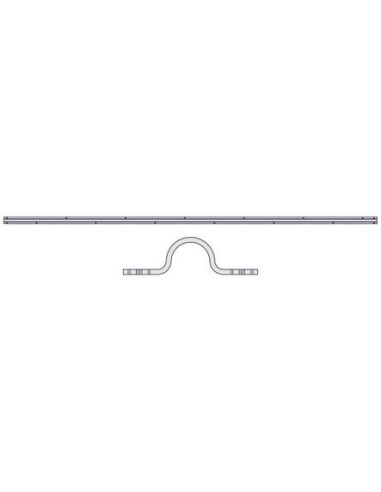Rail inox pour galet avec gorge ronde COMUNELLO