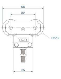 Monture à galet fixation sur chant 265 MANTION 2