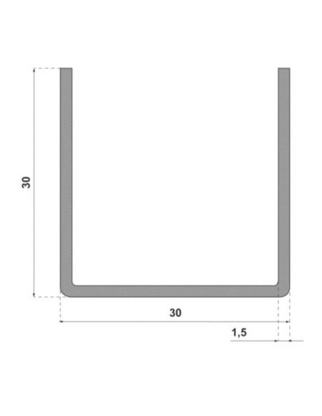 Rail de guidage en u 1110 Rail de guidage en u - MANTION