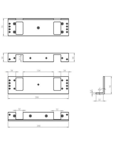Équerre de fixation pour ventouse en applique...