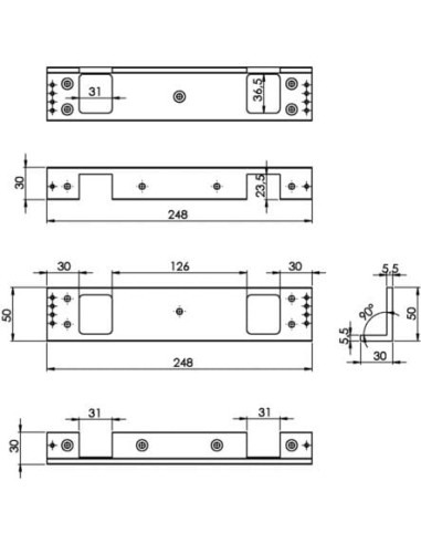 Équerre de fixation pour ventouse en applique...
