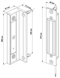 Ventouse encastrée pour portail LOCINOX 2