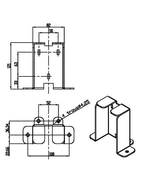 Support de sol pour ventouse incendie TEC AUTOMATISMES