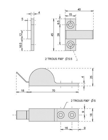 Ressort de renvoi pour gâche électrique en...