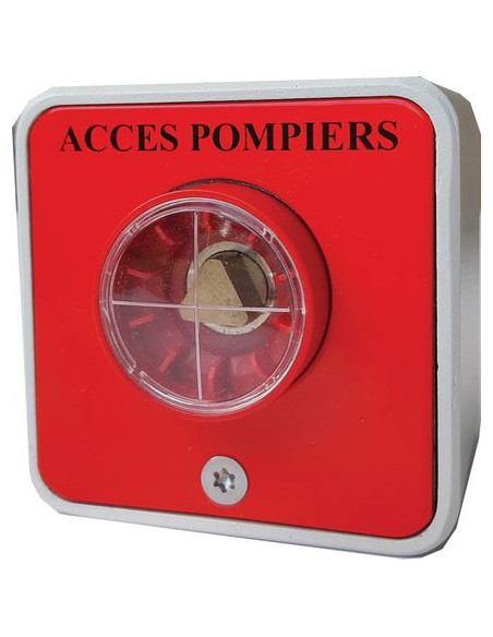 Contacteur à clé pompier encastrable GEBA - Protection barillet