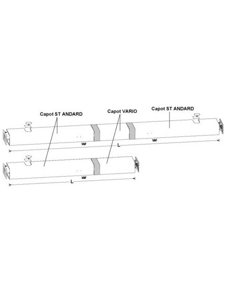 Capot vario 2200 pour ED 100 / 250 DORMAKABA