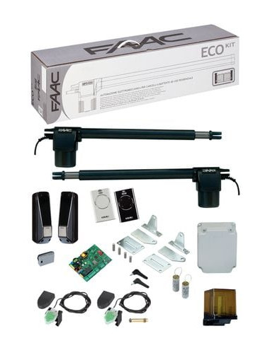 Motorisation portail battant Eco kit long FAAC