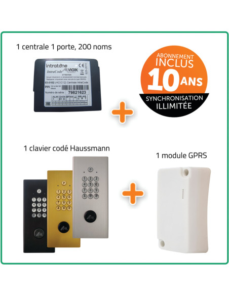Clavier à code Haussmann + lecteur Vigik INTRATONE