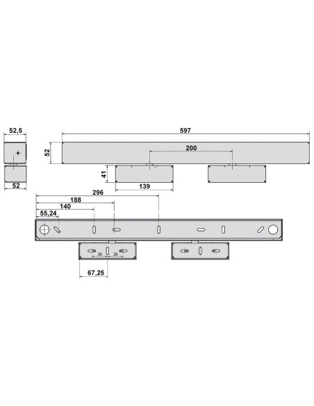 Boîtier de mise en applique pour verrou GRS 620 GROOM FERMETURES