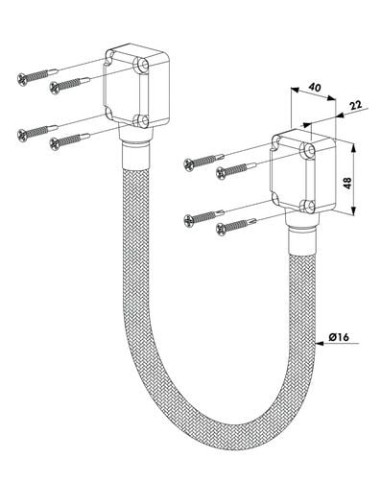 Passe câble applique renforcée LOCINOX