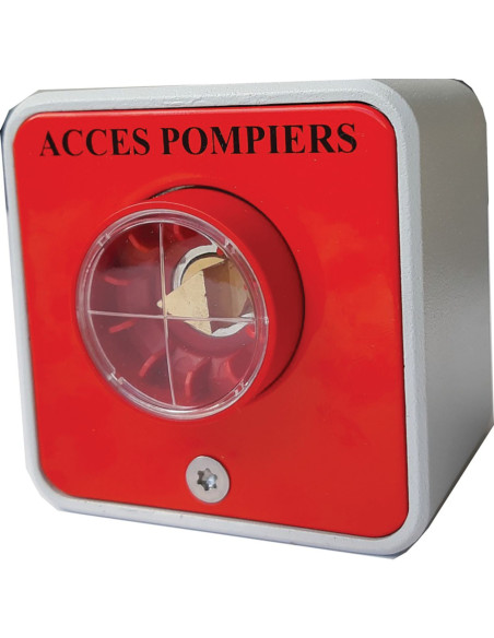 Contacteur à clé pompier avec protection barillet En applique - GEBA