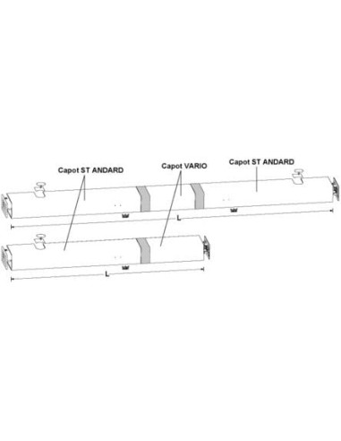Capot vario 2200 pour ED 100 / 250 DORMAKABA