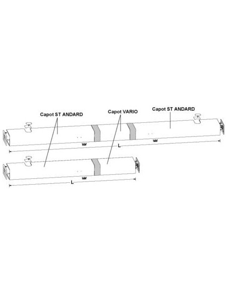 Capot vario 2200 pour ED 100 / 250 DORMAKABA