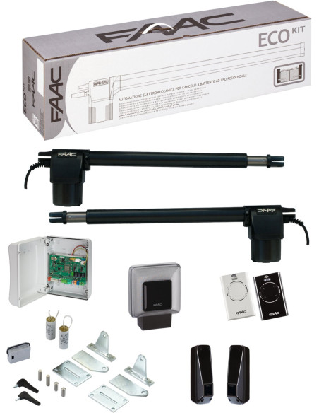 Motorisation portail battant Eco kit long FAAC