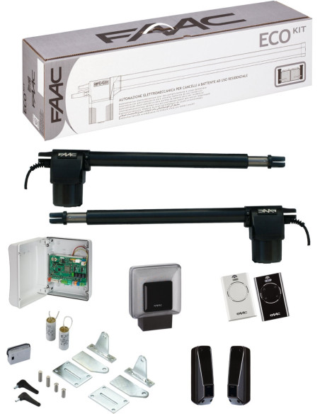 Motorisation portail battant Eco kit long FAAC