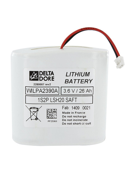 Piles et bloc piles pour alarme Tyxal + DELTA DORE