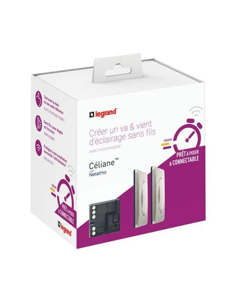 Kit 2 interrupteurs sans fil + 1 micromodule LEGRAND