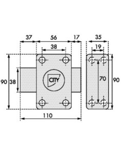 Verrou CITY 25 Numéro stock 5503 - ISEO_CITY