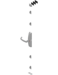 Boîtier seul Crémone pompier à poignée tournante DUALIS...