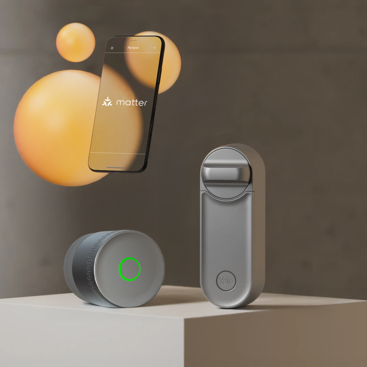 Yale Linus L2 smart lock installée sur porte d'entrée
